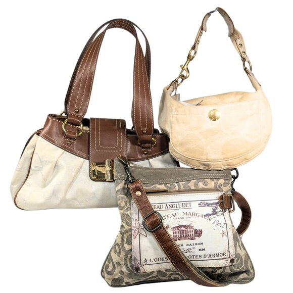 Purse Bundle Coach Hampton Chaps Satchel Crossbody Purse Lot - Picture 1 of 14